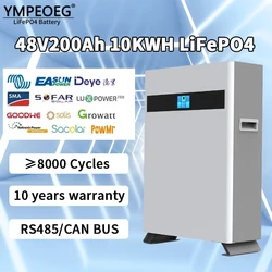 LiFePO4 48V 50Ah/100Ah/200Ah 10KWh Battery Pack 51.2V Brand New Grade A 100% Full Capacity Built-in BMS 8000 Cycles Lithium Ion