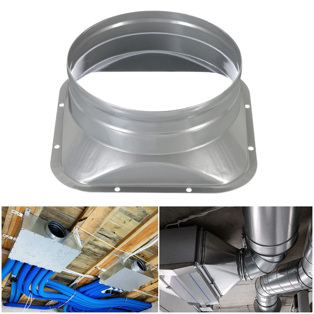 4-10inch Round Pipe Air Vent Flange Seat Metal Tube Air Ventilation Hose Connector Exhaust Duct Fresh Air System Vent Hardware