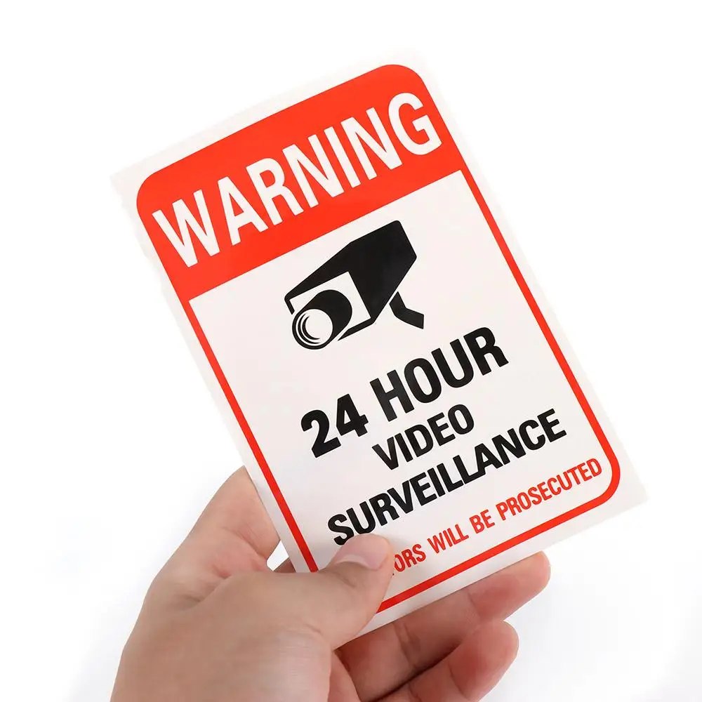 Practical Video Surveillance Security Camera Sign Decals Stickers Warning Signs Warning Sticker