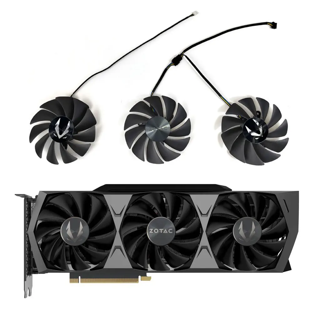 87 مللي متر ZOTAC الألعاب GeForce RTX 3090 الثالوث OC 24 جيجابايت GPU مروحة ، ل ZOTAC RTX 3060 3080 3080TI 3090 أمبير بطاقة الفيديو مروحة التبريد