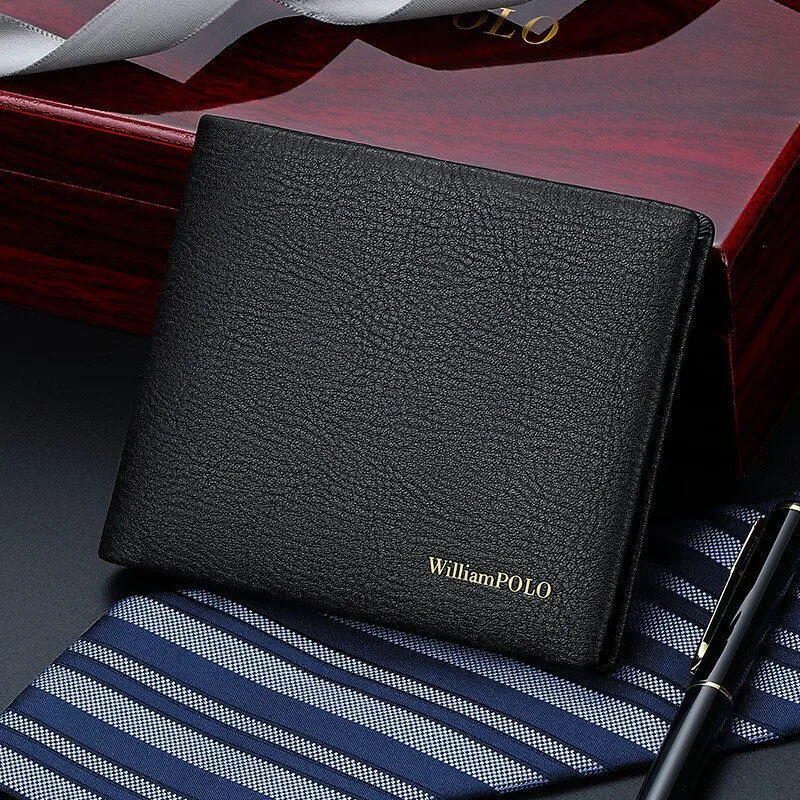 

Williampolo Men's Wallet 2023 Luxury Brand Short Purse Genuine Leather Card Holder Wallets Fashion Thin Purse Man