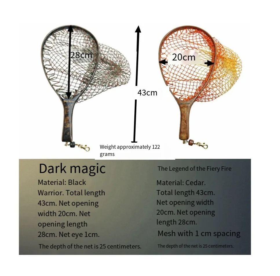 Medium-Sized Fishing Net, Stream Net Bag for Catching Fish, Hand-Made Fishing Net, Portable Fishing Net, Horse-Mouth Fishing