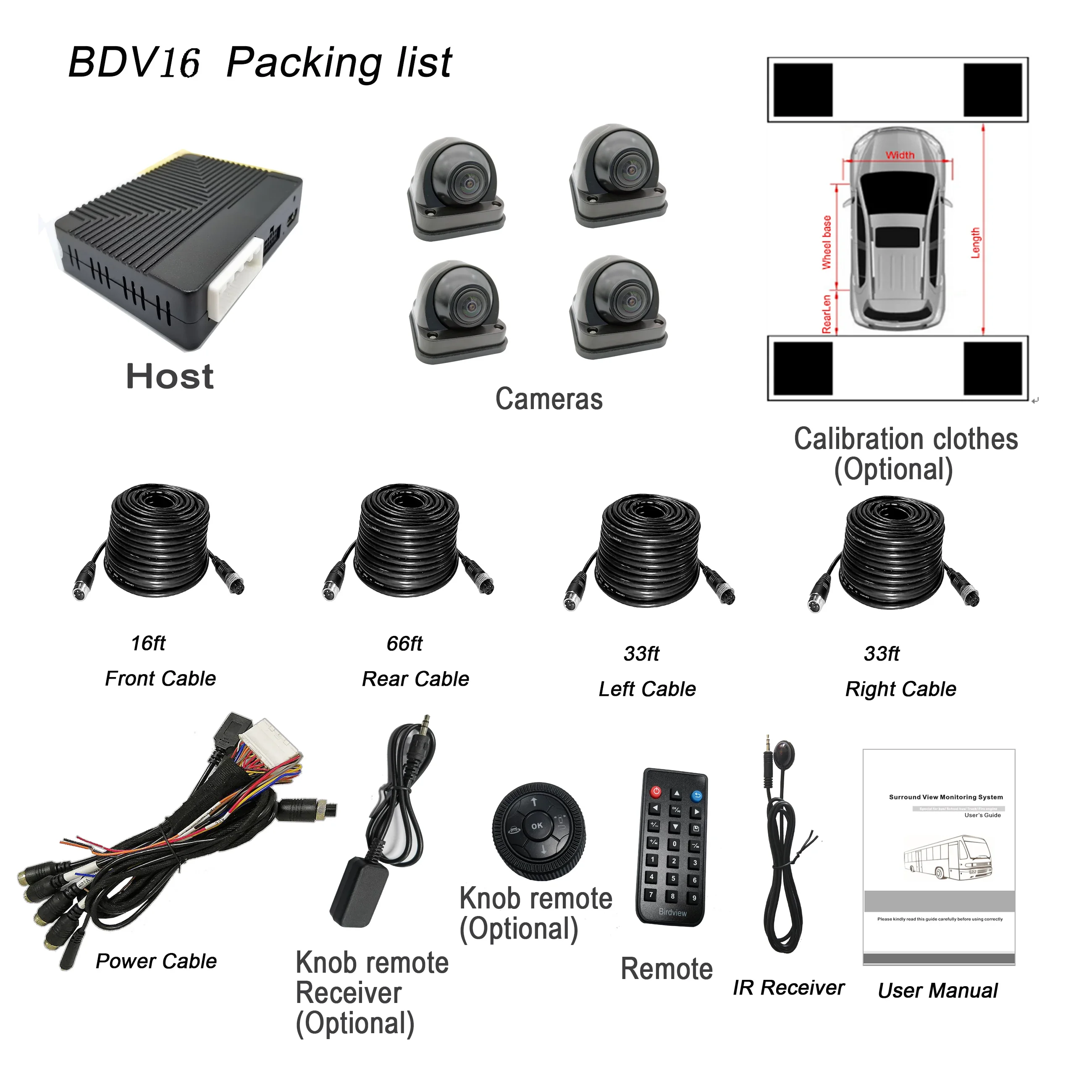 1080P AHD 3D/2D Surround View Recorder DVR 360 Bird View Panorama System Cameras for Truck Van Engineering Motorhome