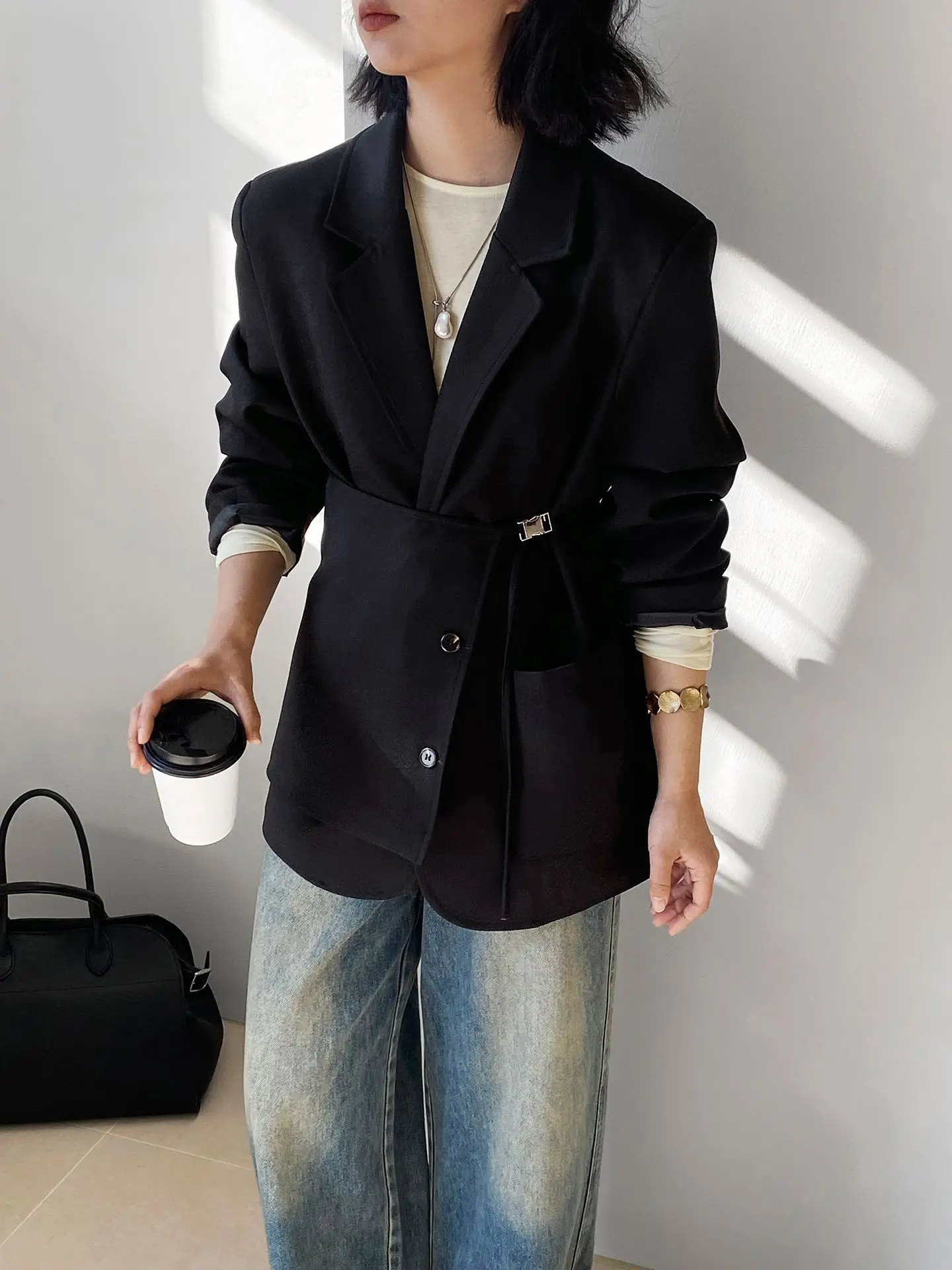 سترة LIMO لخريف وشتاء 2025 سترة نسائية من البوليستر اللدنة للعمل المكتبي ملابس خارجية أنيقة رسمية #5