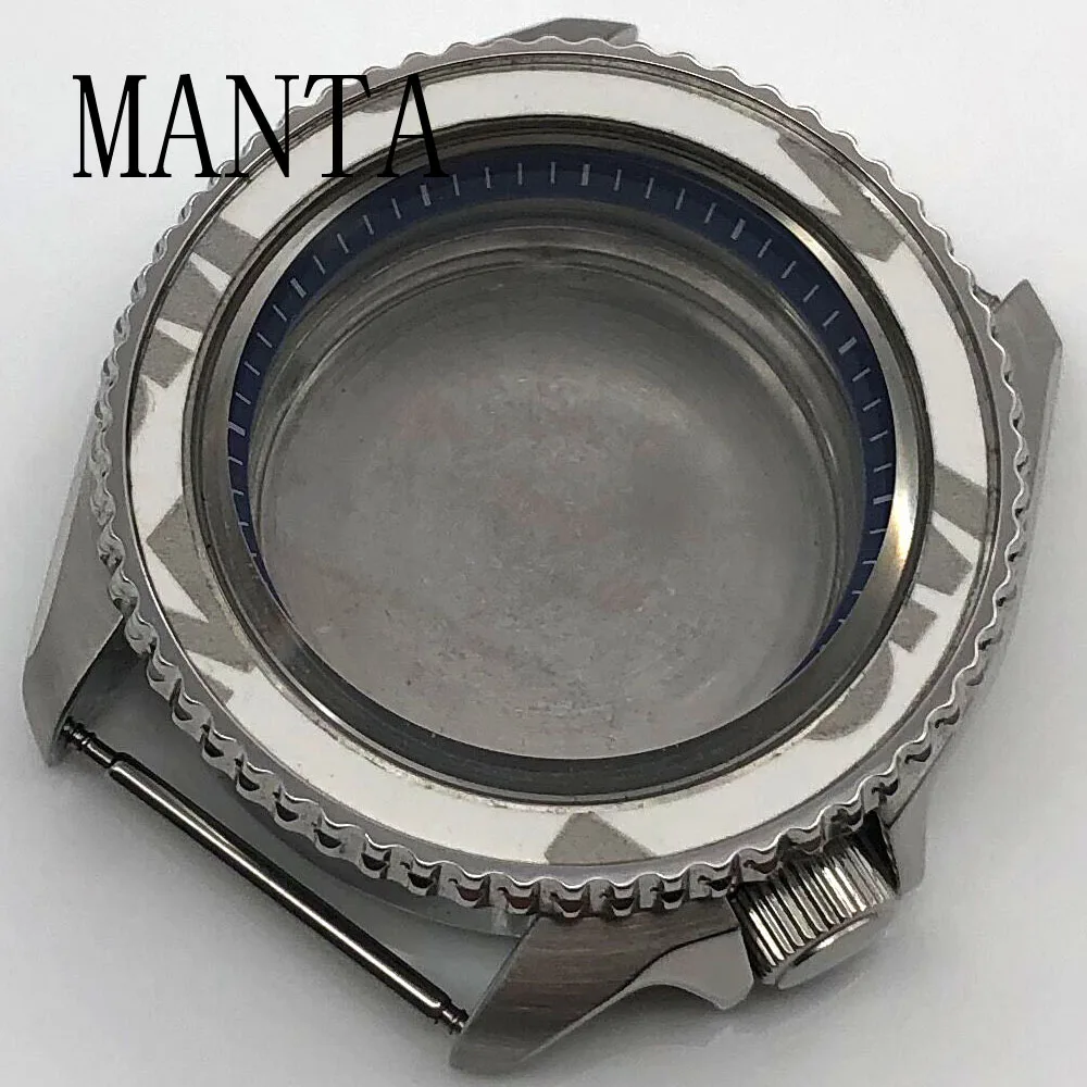 مانتا 41 ملم هيكل من الفولاذ المقاوم للصدأ زجاج الياقوت صالح NH35 NH36 أجزاء ساعة الحركة