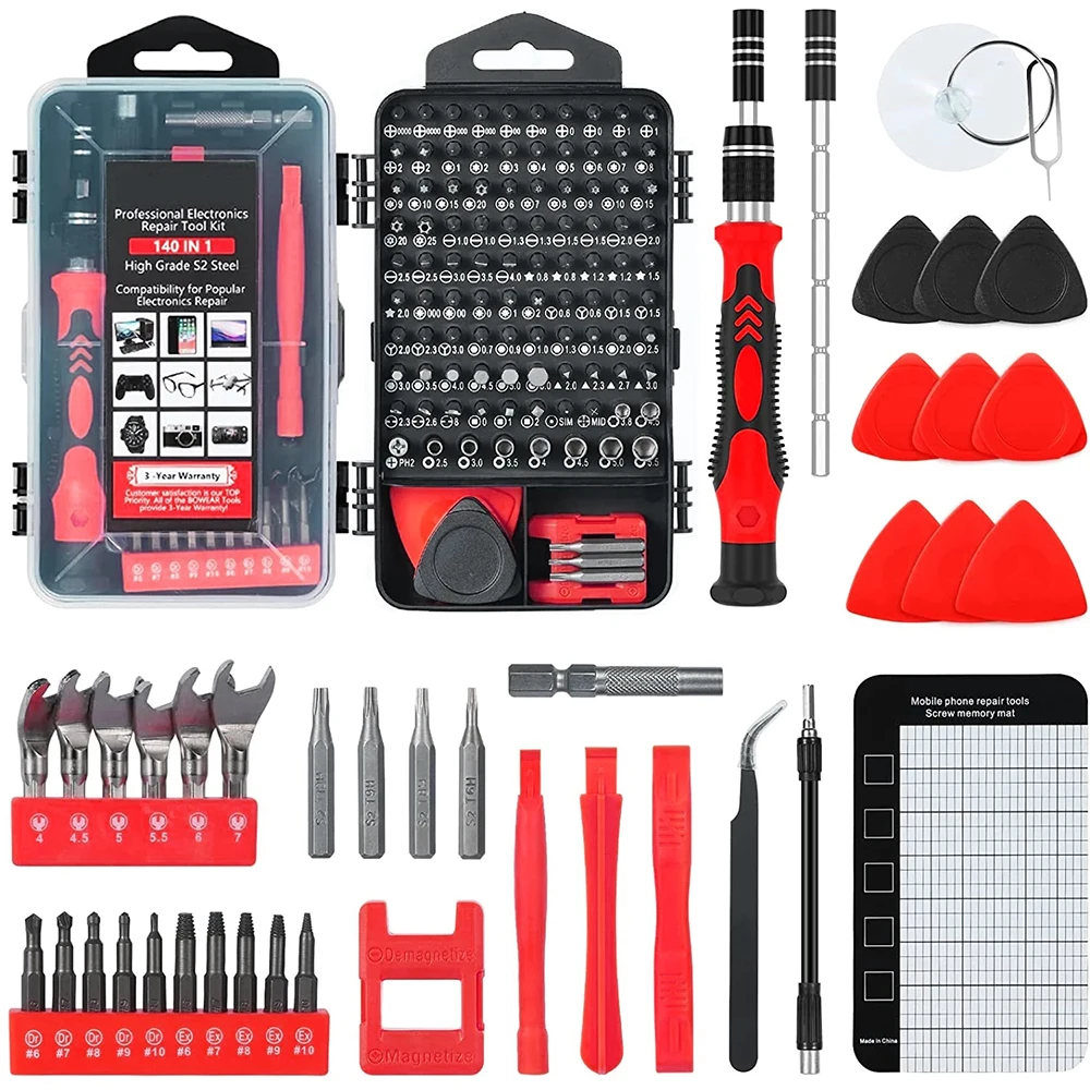 Conjuntos de Chave de Fenda de Precisão Kit de Reparo de Computador com Mini Chave e Removedor de Parafuso para Tablets Relógios Iphones 117 130 138 em