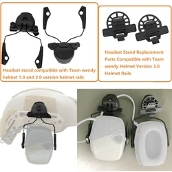 Tactical Headset Stand for Team Wendy 1.0,2.0,3.0 Version Helmet Rail for Howard Impact Sports Airsoft Electronic Shoot Headphon