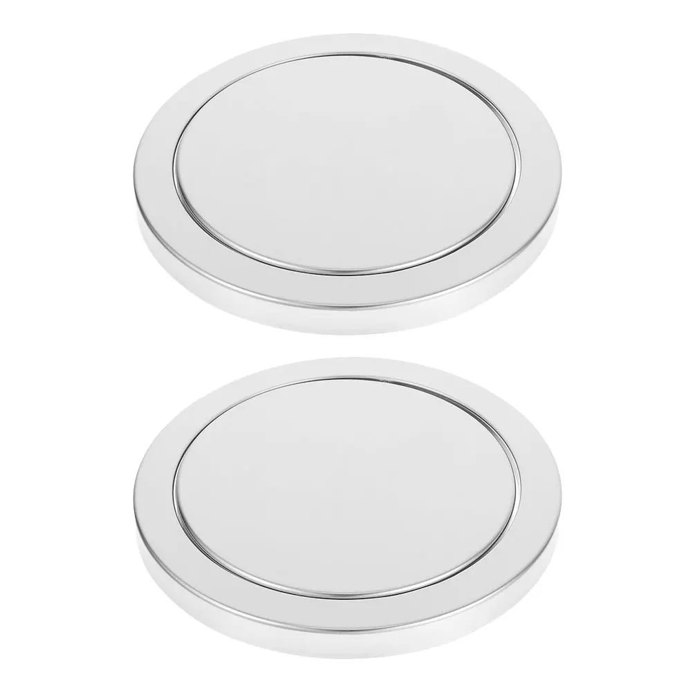 

2 Pcs Embedded Trash Can Lid Stainless 5-24cm Opening Kitchen Bathroom Countertop Garbage Bin Cover Replacement