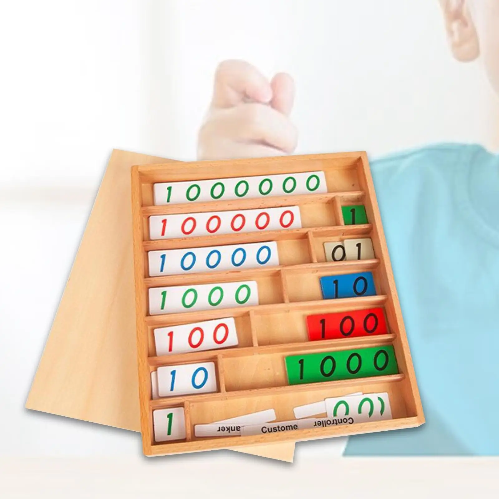 

Decimal Bank Game,Math Manipulatives,Sensory Development,Preschool Learning Toy Wooden Decimal System Montessori Toy for Kids