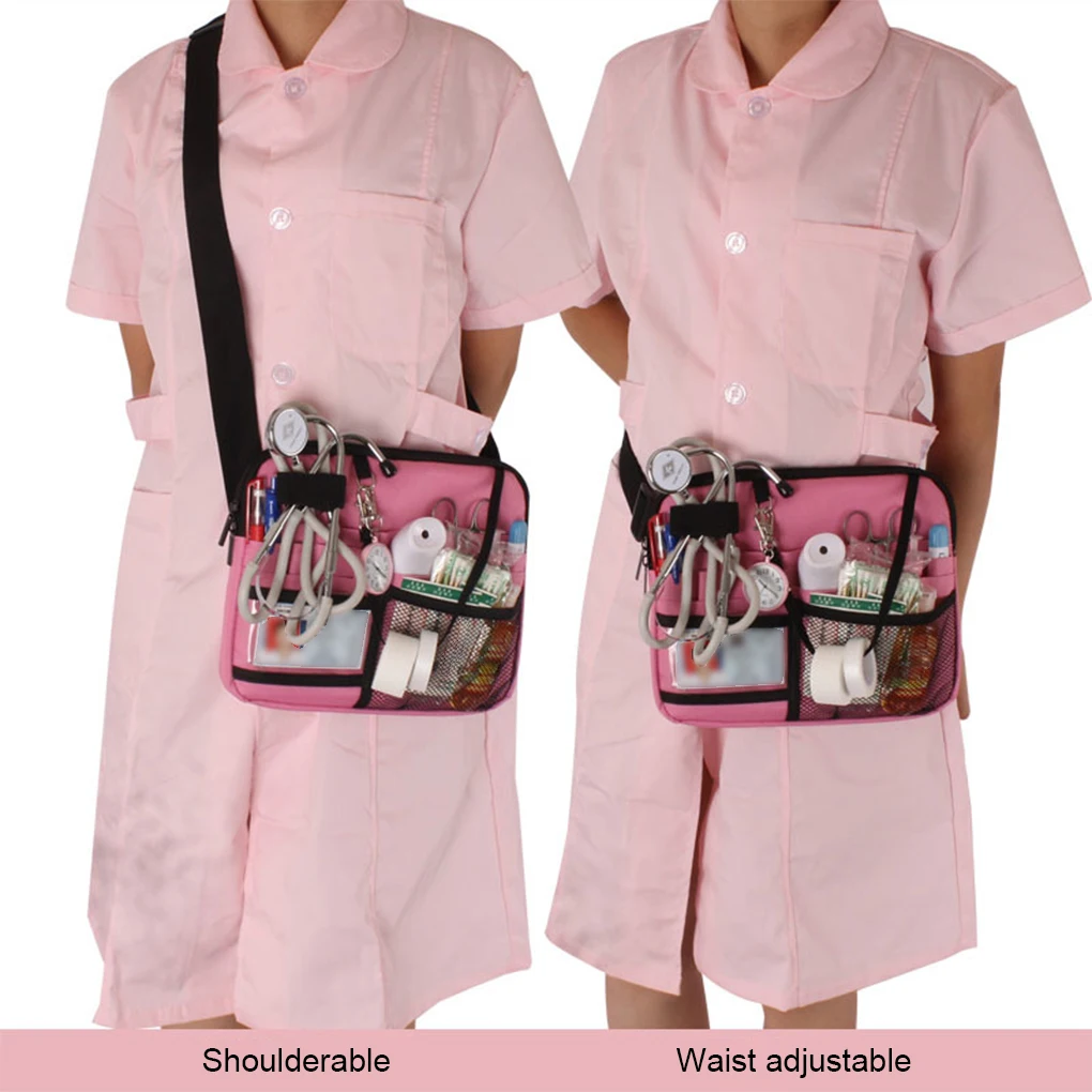 

Cloth Waterproof Nurse Waist Bag For Medical Professionals And Available In Multiple Colors Smooth pink