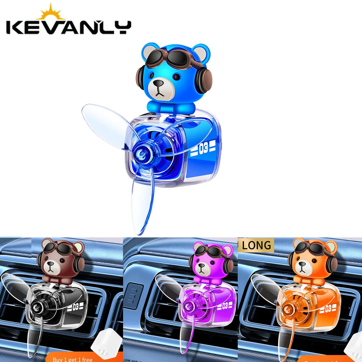 

Car Exhaust Vent Aromatherapy Glasses Bear Air Outlet Rotatable Fan Vent Clips Air Freshener For Removing Odor Cologne Black Ice