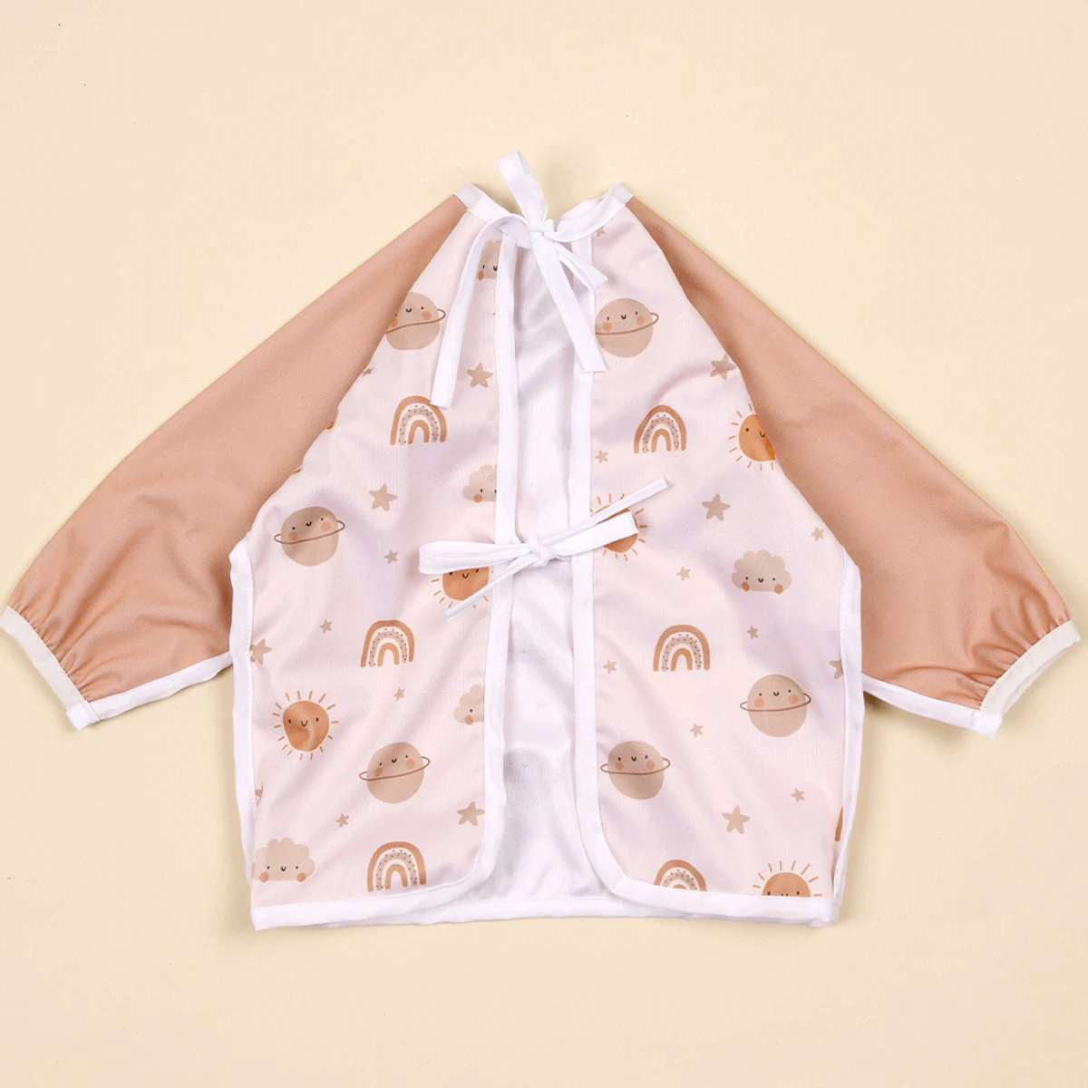 Happy flute PUL Baby Waterproof Long Sleeve Feeding Baby Bibs odorless for 6-24 Months baby