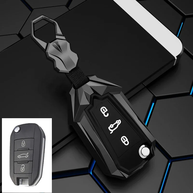 

Zinc Alloy Car Flip Key Case Cover Shell Fob For Peugeot 208 3008 308 508 408 2008 307 4008 For Citroen C4 C4L C3 C6 CACTUS C8 K