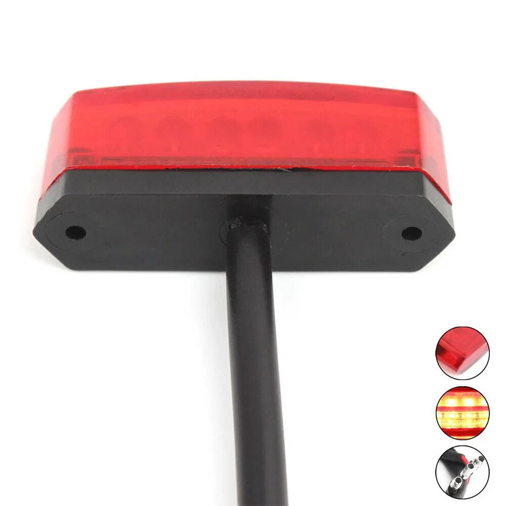 Plastic 6LED Tail Light Rear Running 180 Degrees Of Visible Light 49*11*20.5mm 6pcs Brake Bright Motorcycle 12V