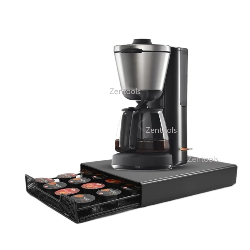 حامل كبسولات القهوة العملي لكبسولات دولتشي غوستو/نسبريسو رف تخزين ماكينة القهوة قاعدة حامل درج