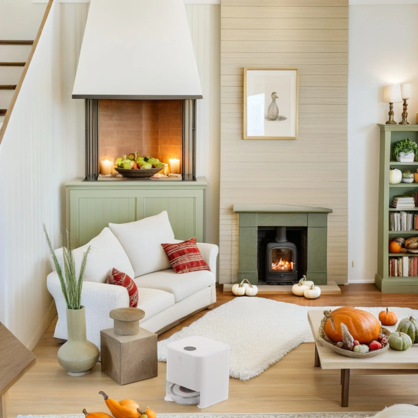 

1.38X1.30X1.30 Inch Mini Robot Vacuum Cleaner 1:12 Scale Tiny Appliance For Dollhouse Scene Modern Accessory Pla