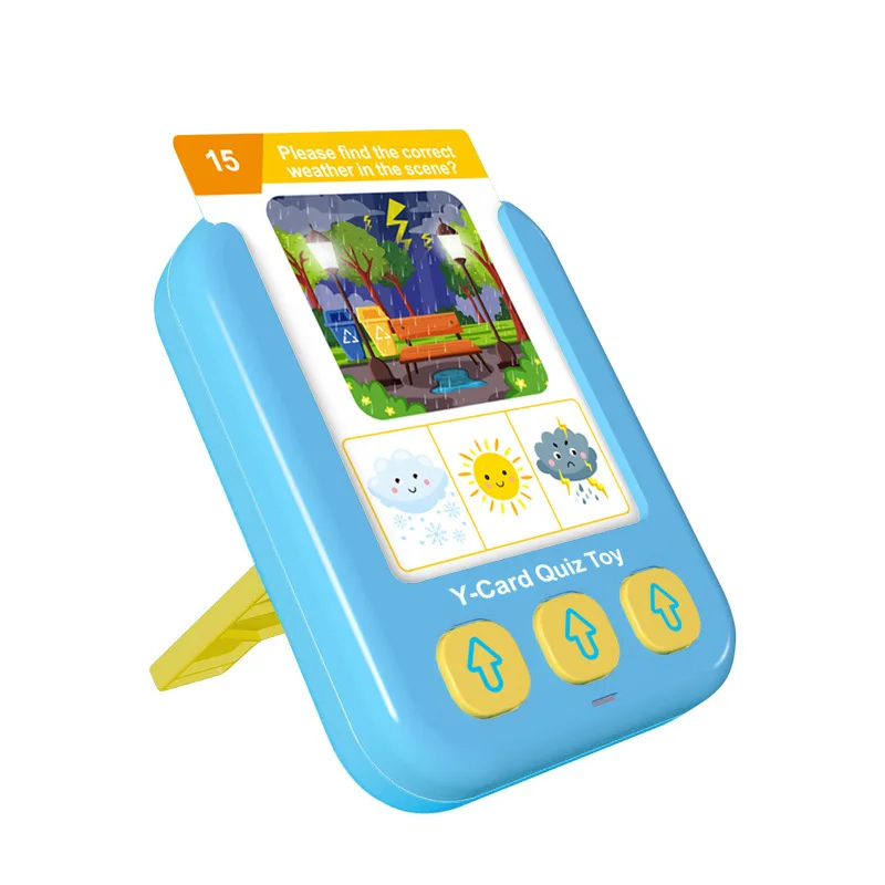 Y-Card Quiz Toy Children Electronic Quiz Flash Card Reader Interactive Game Learning Machine Preschool English Cognition Early E