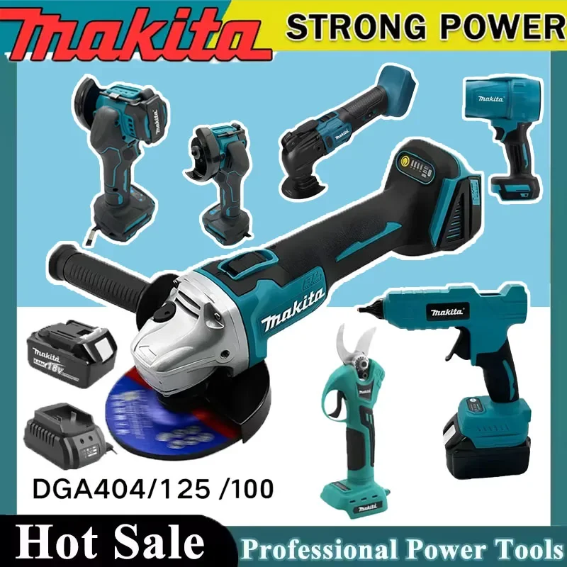 

Различные модели портативных аккумуляторных электроинструментов Makita: ударный шуруповерт, аккумуляторная отвертка, электрическая сабельная пила