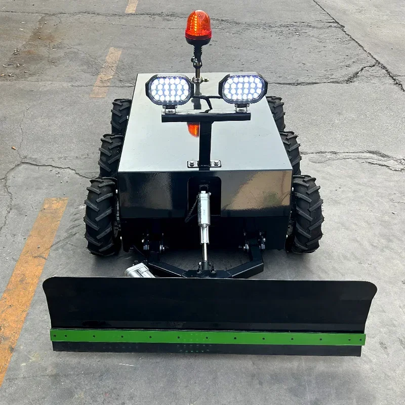CE 24V 200AH Remote Control Gas Robot Snow Plow Mini 6WD Snow Plow Machine
