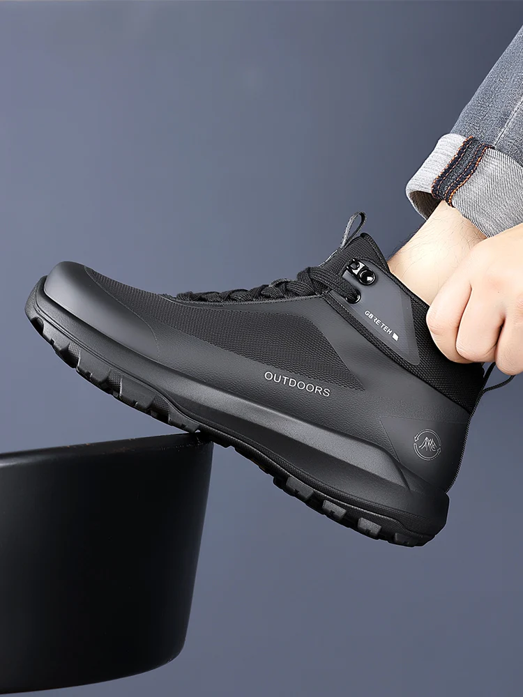 Men's Outdoor Sports Shoes: Winter Comfortable and Warm Hiking Boots Unisex Outdoor Anti-Slip Casual Sports Shoes