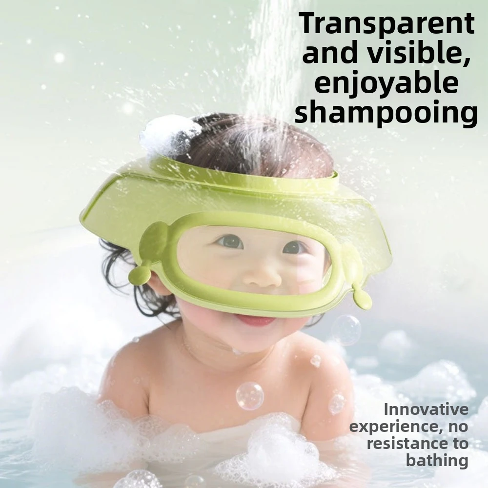 Leakproof Design Waterproof Baby Shower Cap Adjustable Eye Ear Protection Children Bath Hat Hair Wash Hat Travel
