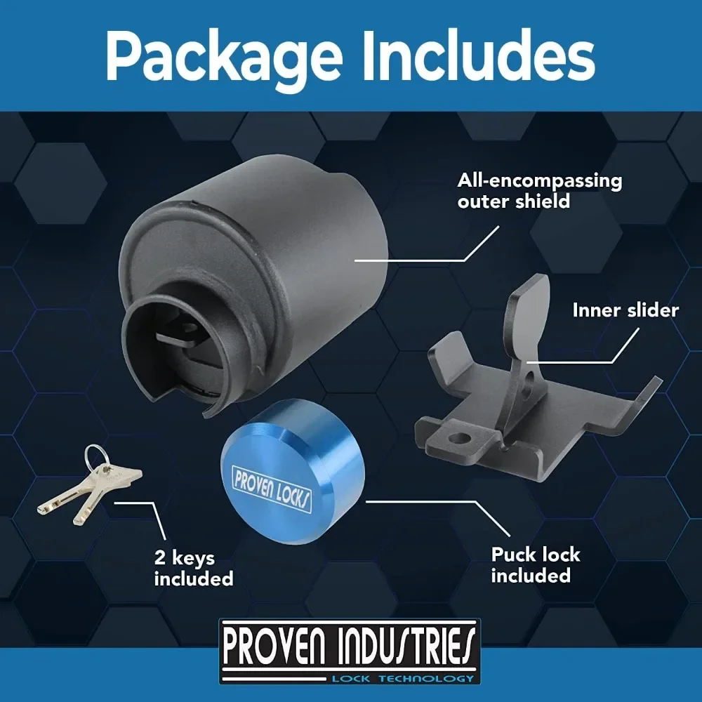 Fast  delivery.Model 2516 Trailer Lock  Fits 2 5/16-Inch Couplers  Secures Safety Chains  Made in The USA  (Blue)