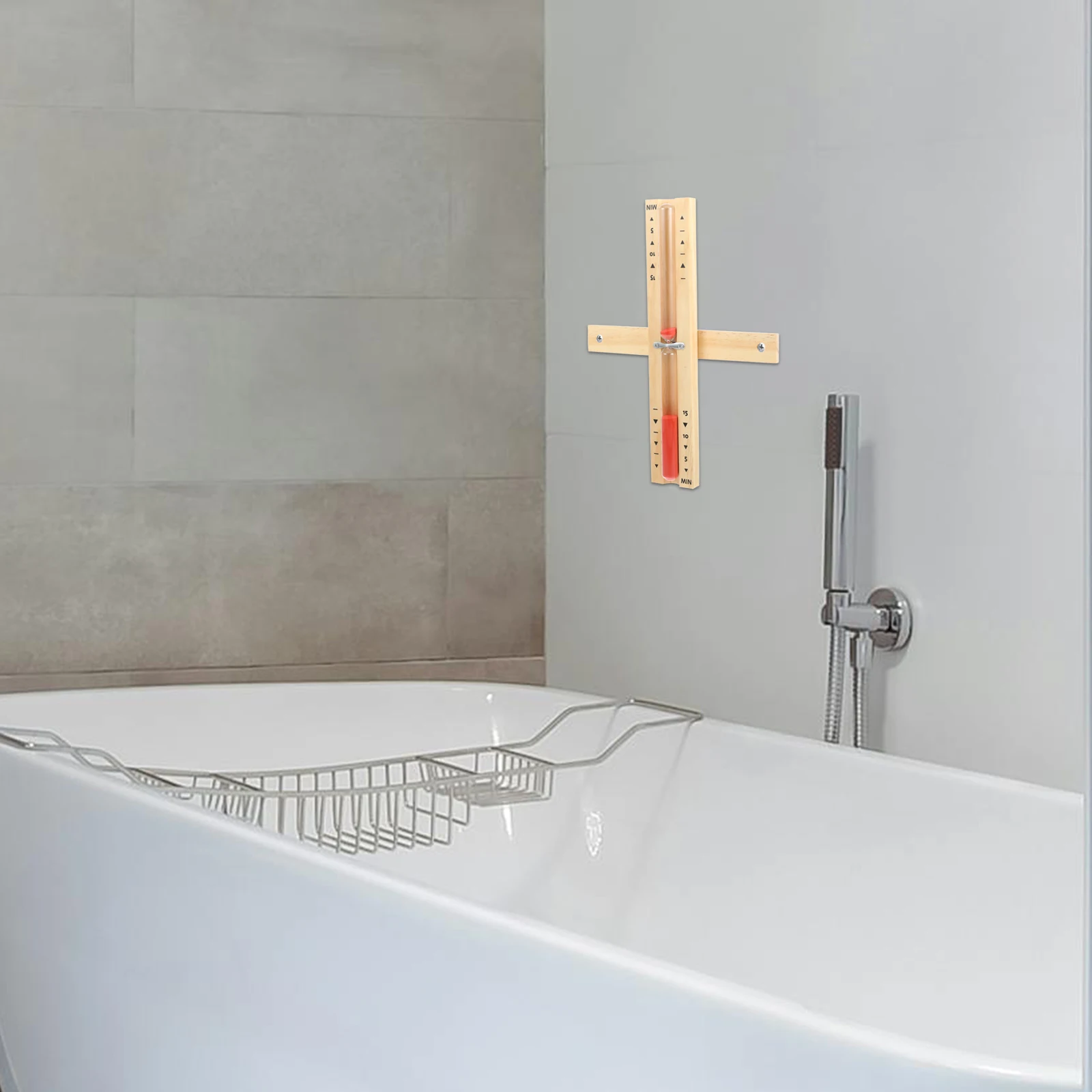 

Sauna Hourglass Timer 15-Minute Red Wood Countdown Bath Tool Wall Mount Sand Clock Reminder Wooden Sauna Timer Household