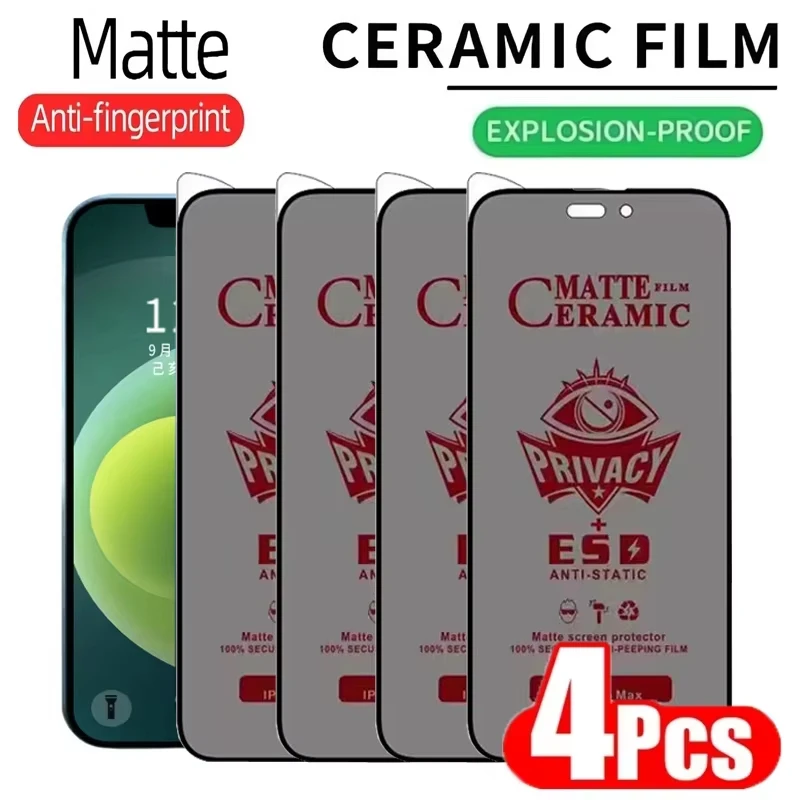 1-4 Stück Anti-Spy Matte Keramikfolie für Samsung A57 A56 A37 A32 A05 A16 A07 A15 A17 A13 A55 A54 A73 A50 A36 Displayschutzfolie