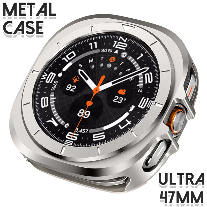 

Metal Protective Case for Samsung Galaxy Watch Ultra 2025 PC&Alloy Hard Cover for Galaxy Watch 7 Ultra 47mm Bumper Accessories