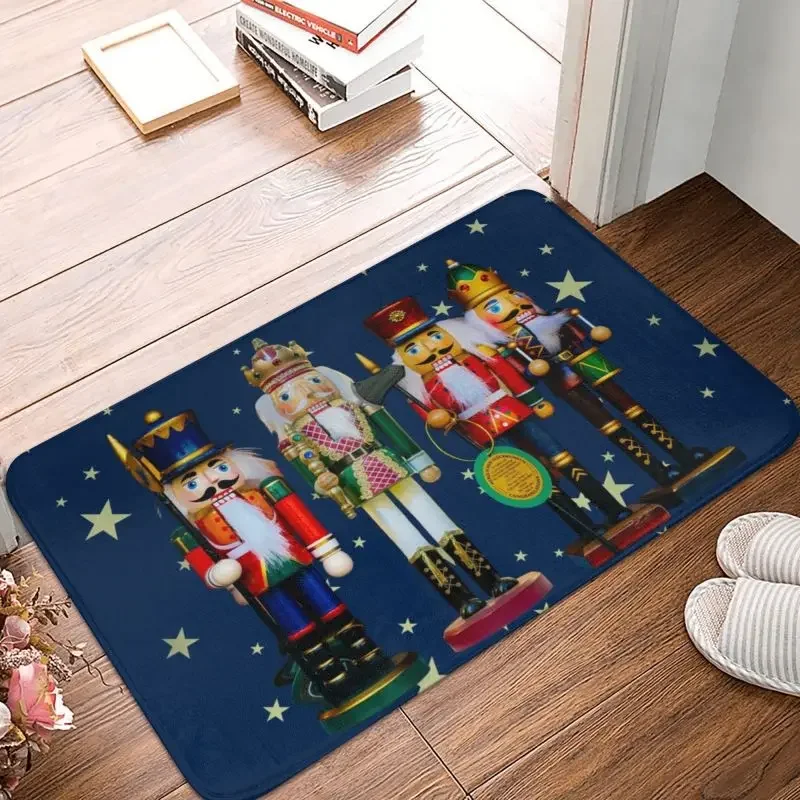 Christmas Nutcrackers Welcome Entrance Doormat Home Decoration Kitchen Hallway Balcony Rugs Living Room Carpet Bedroom Floor Mat