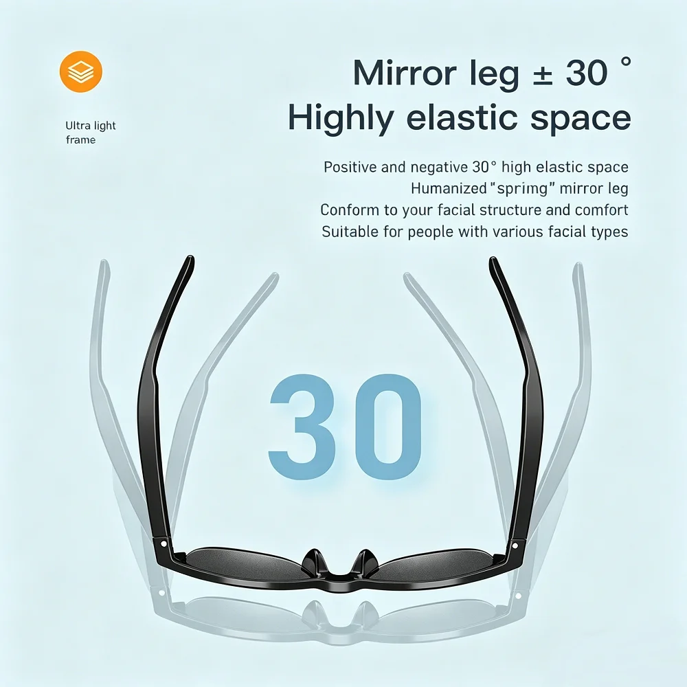 タッチコントロールサングラス ブラック スマート Bluet - Smart Audio Glasses Touch Control のレビューと価格