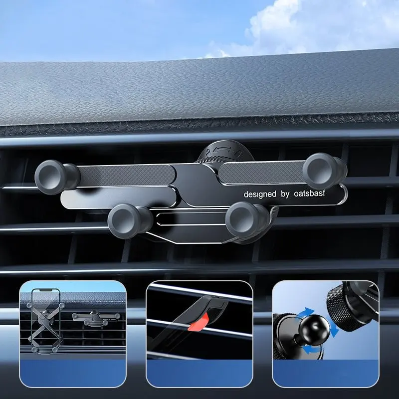 

Car Phone Holder Invisible Rotatable Air Vent Clip Mount Universal Cellphone GPS Support For iPhone 15 14Pro Max Stand Cellphone