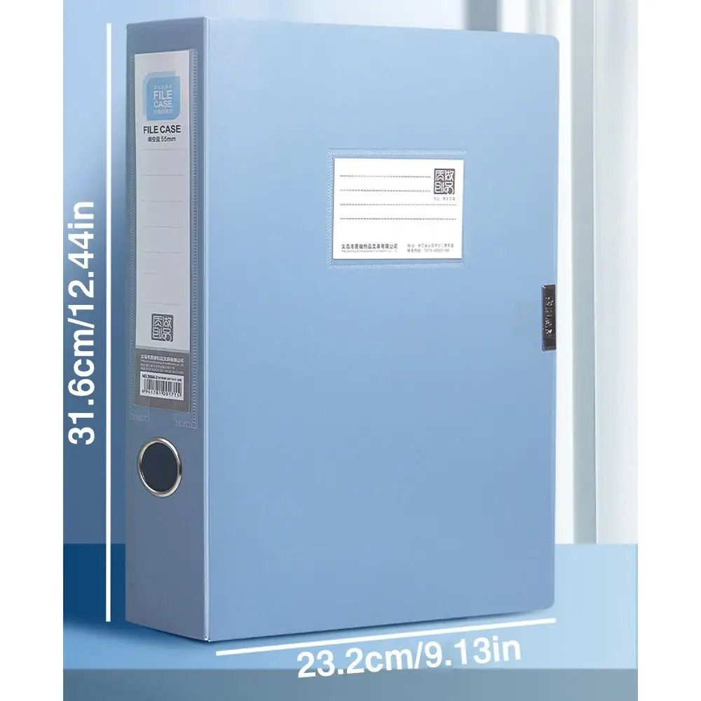 High Quality Thickened A4 File Folder Morandi/Retro Color Multifunctional Archive Box Large Capacity Document Bag Student Gift