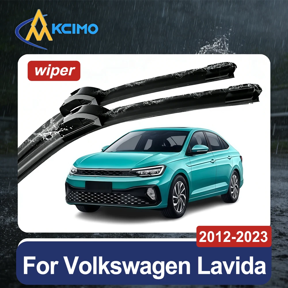 Front Wiper Blades For Volkswagen Lavida 18 2012-2023 Exact Fit Flat Blades Quiet Windshield Wiper Set Direct Replacement