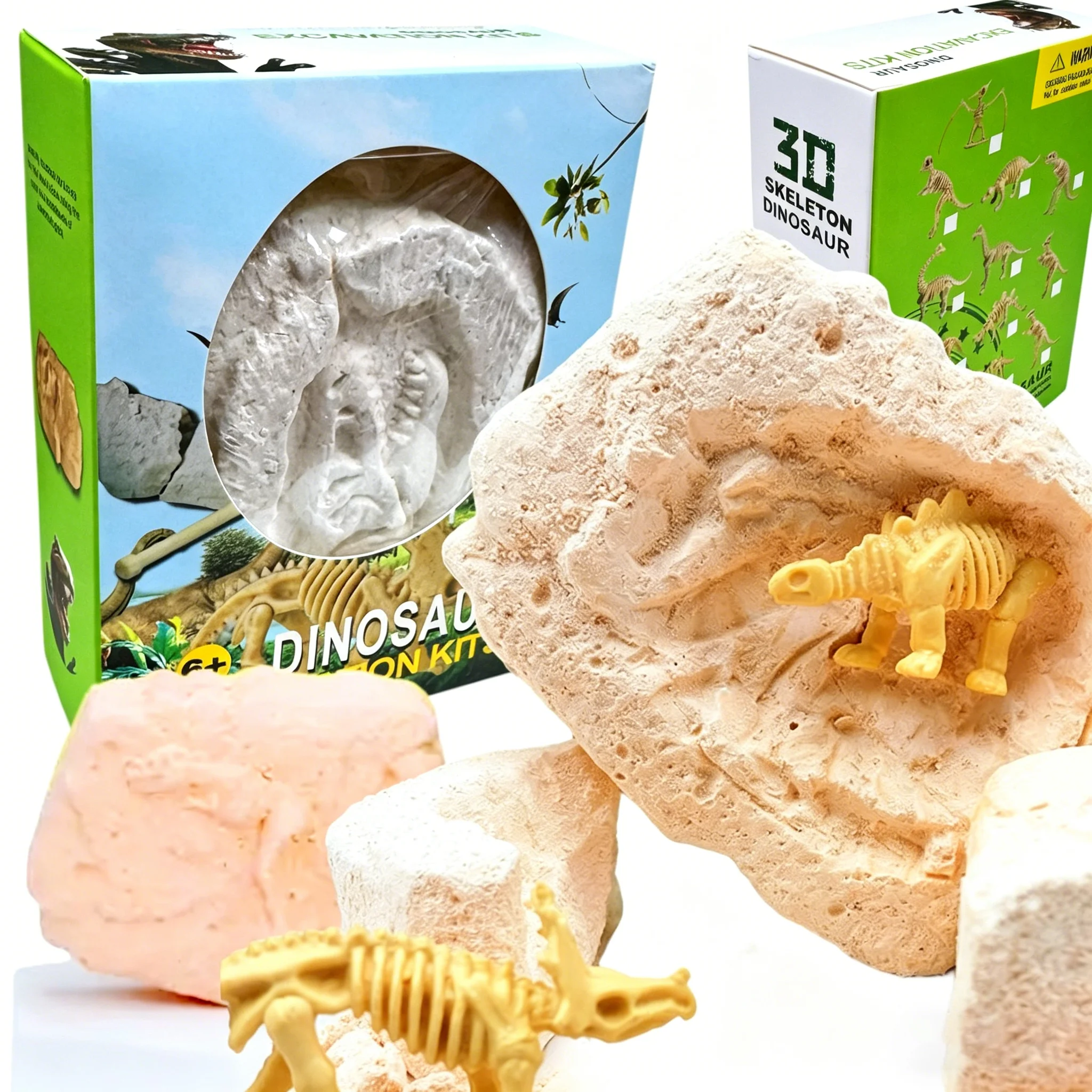 1Pcs Dinosaur Fossil Excavation Kit STEM Educational DIY Skeleton Digging Toy Archaeological Assembly Model for Science Learning