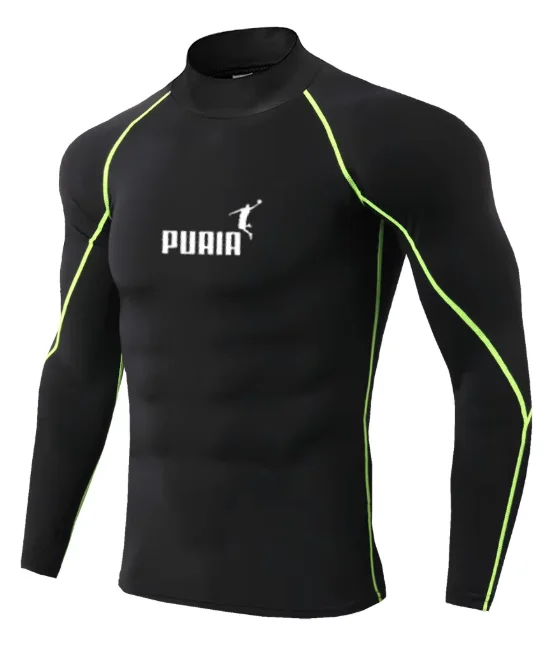Slim Fit Men Athletic Long Sleeve Compression Shirt Moisture Wicking Quick Dry Top for Workout