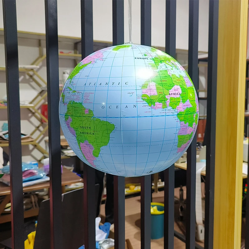 Ballon de plage gonflable en PVC, 30cm, version anglaise, motif terre, été, jouet d'extérieur, cadeau