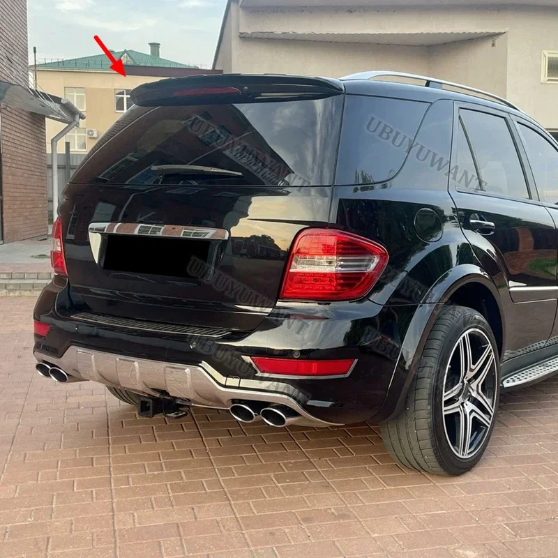 For Benz ML Class W164 GEN 2 ML500 ML350 300 ML280 Real Carbon Fiber Rear Wing Trunk Lip Spoiler 06-12