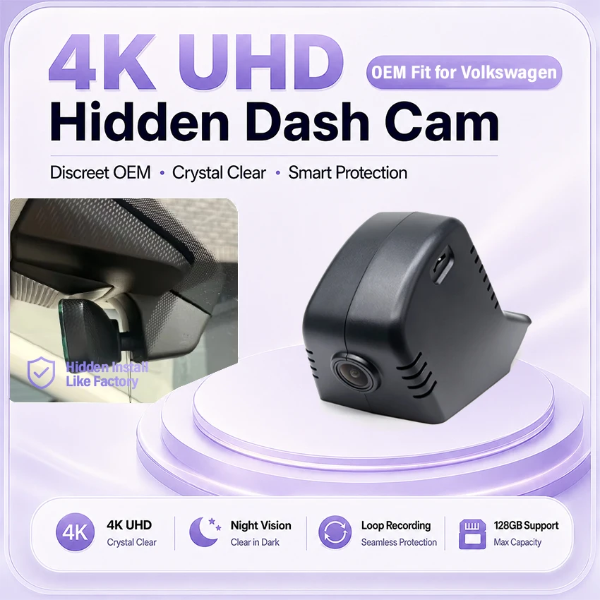 4K Dashcam for Volkswagen T-Roc 2026+, Dash Cam for Cupra Leon 2025 2026, Car DVR for Cupra Formentor 2025 2026 WIFI&APP Control