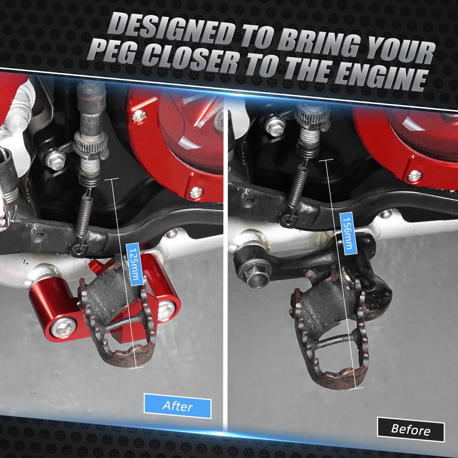 NICECNC For Honda XR650L XR 650L 650 L 1993-2025 2024 Motorcycle Right Footpeg Footrest Foot Peg Mount Bracket Holder Aluminum