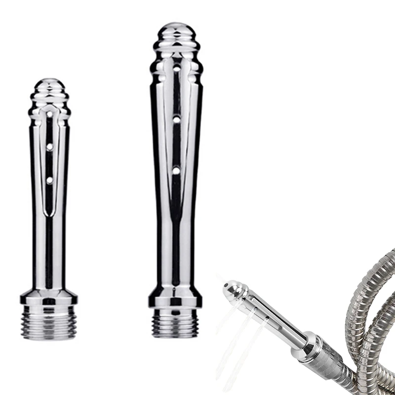 Stainless Steel Metal Anal Cleaner Bidet Faucets Rushed Anal Douche Shower Cleaning Enemator Enema Butt Plugs Tap Adult Sex Toys
