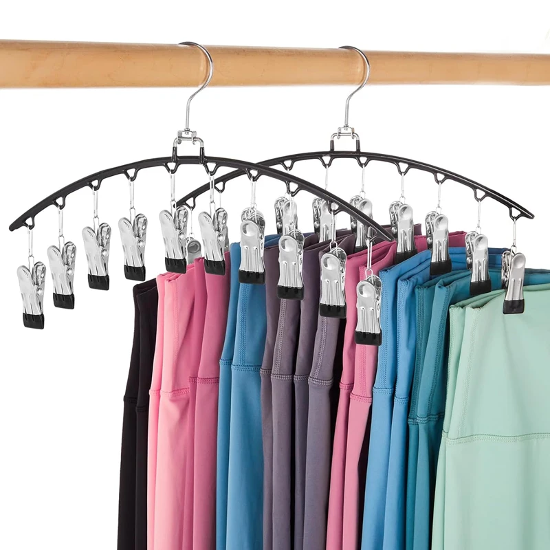 5 piece set of stainless steel multifunctional hangers, used for drying clothes, stainless steel clip hangers, storage racks