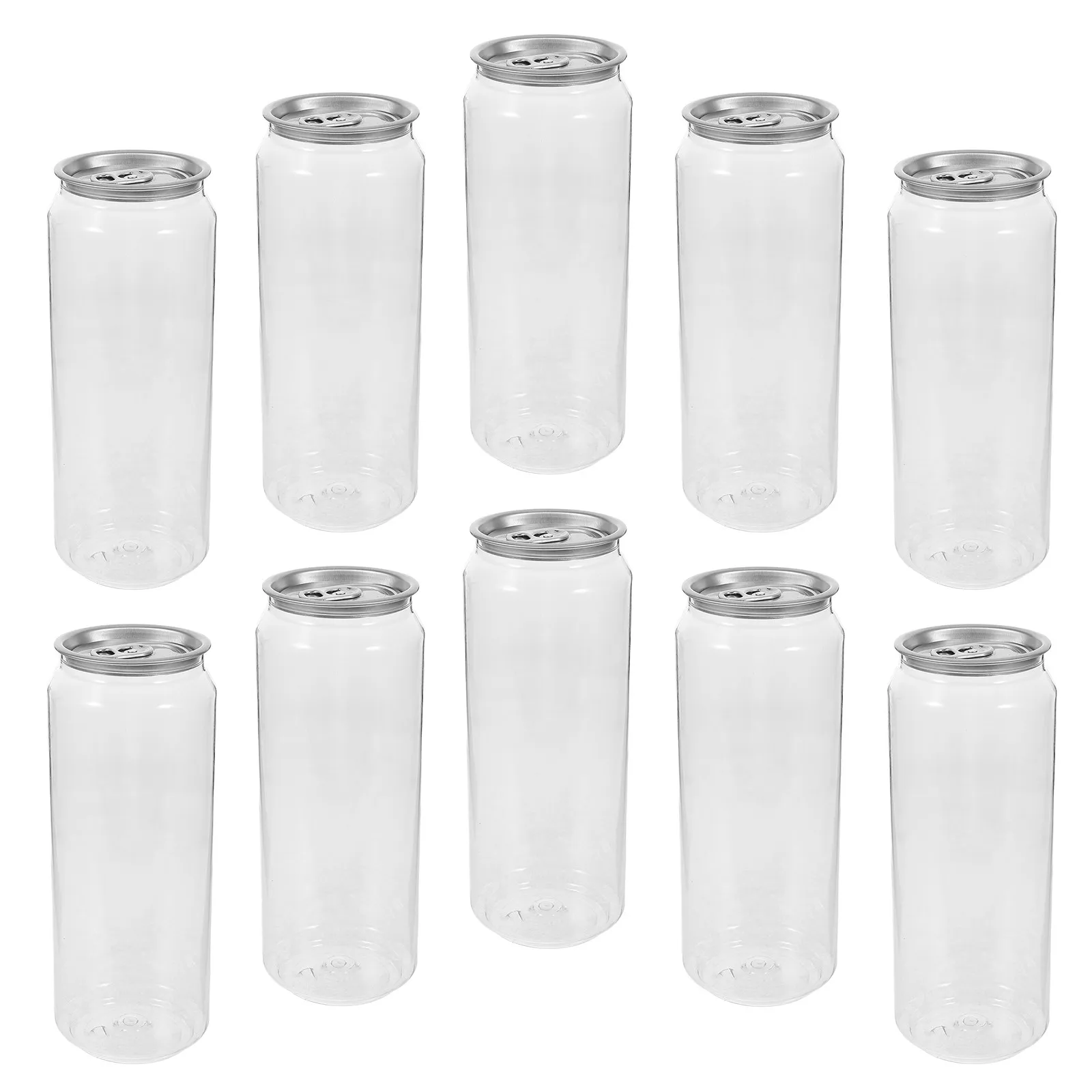 10 Uds. Frascos sellados para bebidas, botellas portátiles ligeras para jugo, café, refresco, leche, té, almacenamiento a prueba de fugas