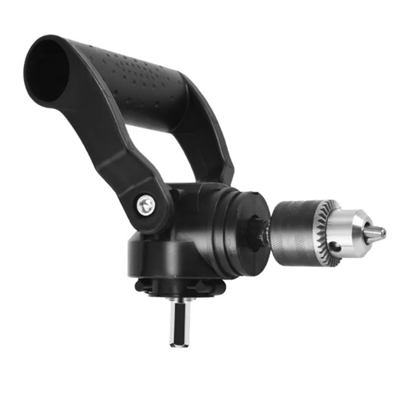 AB45 Perlengkapan Bor Siku Kanan Adaptor Lampiran Bor Sudut Kanan Chuck Bor Logam