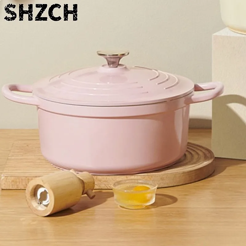 Enamel Stew Pot One-Piece Molding Soup Pot for All Stovetops