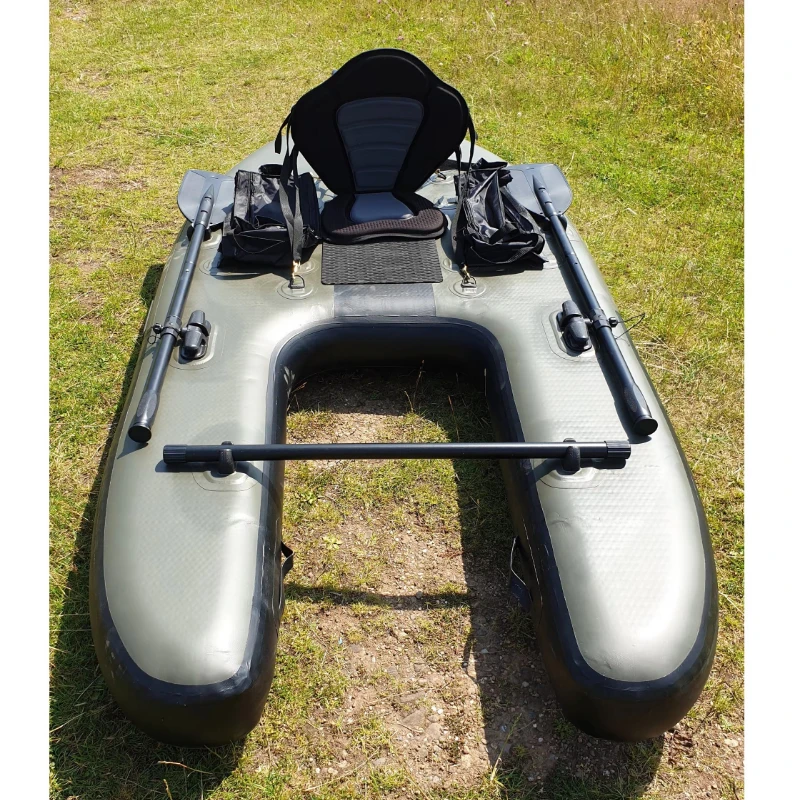 Single fishing boat inflatable belly boat inflatable pontoon fishing boat