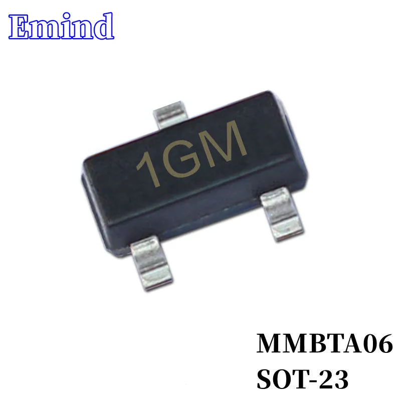 100/200Pcs MMBTA06 SMD Transistor Footprint SOT-23 Silkscreen 1GM Type NPN 60V/500mA Bipolar Amplifier Transistor
