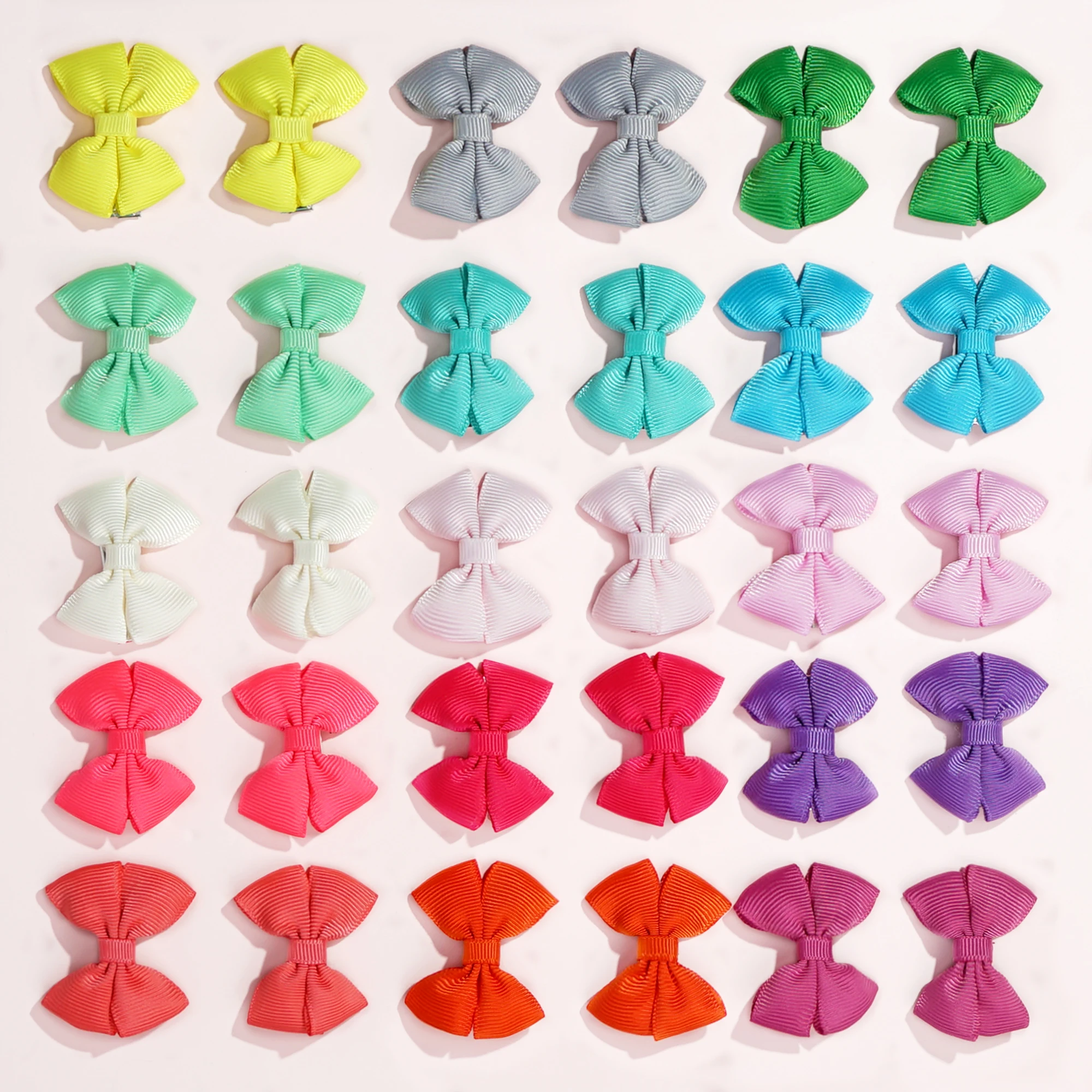 20/30/40Pieces Baby Hair Clips 2 inches Hair Bows alligator Clips for Infant and Baby Girls in Pairs