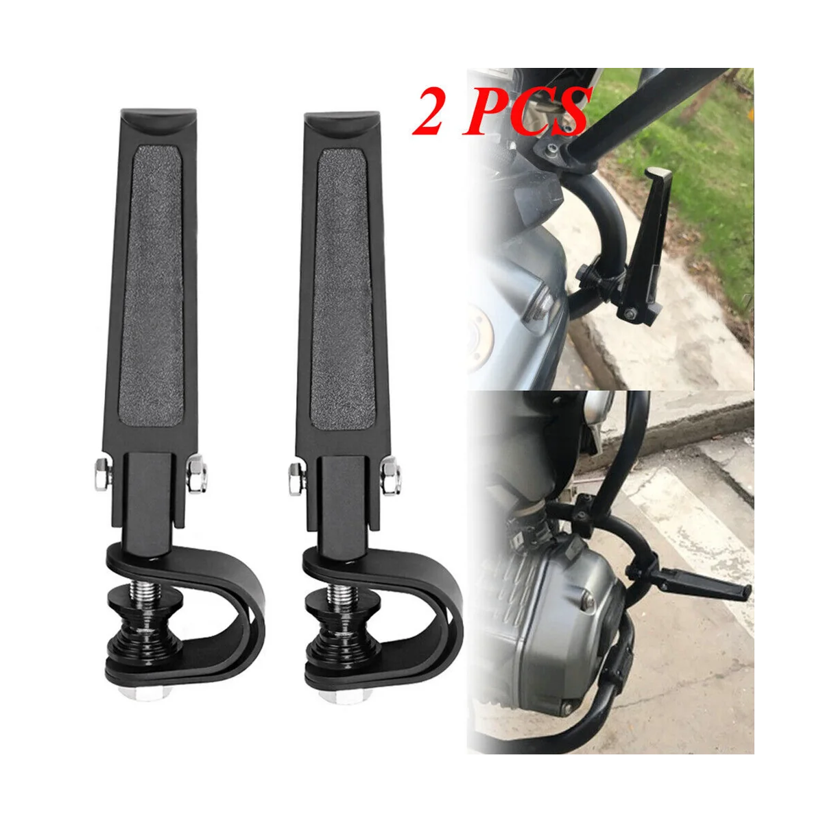 Motorbike Footrest Folding Bumper Footpegs Footpeg Bracket for Harley-Davidson Honda Suzuki B