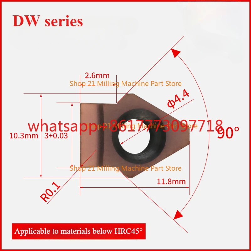 Broaching Cutter Carbide Insert Blade for CNC Machine To Cut Blind Internal Keyway Slot Groove Spline Shaft